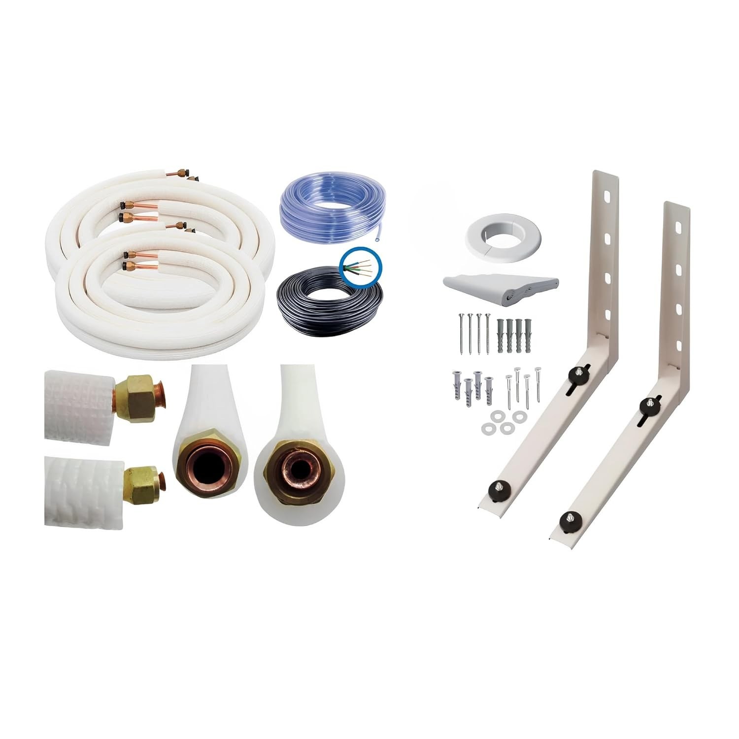 Kit Instalação Ar Condicionado Split Inverter Universal 3m 7000-12000 BTU/h com Suporte