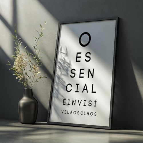 Quadro Decorativo Invisível com Moldura - Frase Motivacional Minimalista para Sala, Quarto e Escritório