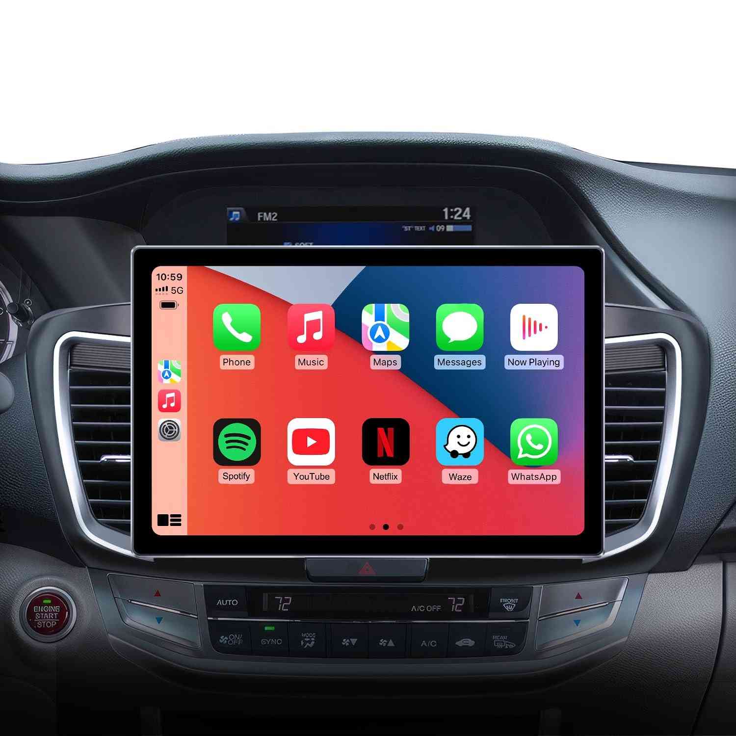 Central Multimídia 11.5" IPS HD para Honda Accord 2013-2015: CarPlay, Android Auto, GPS e Câmera 1080p
