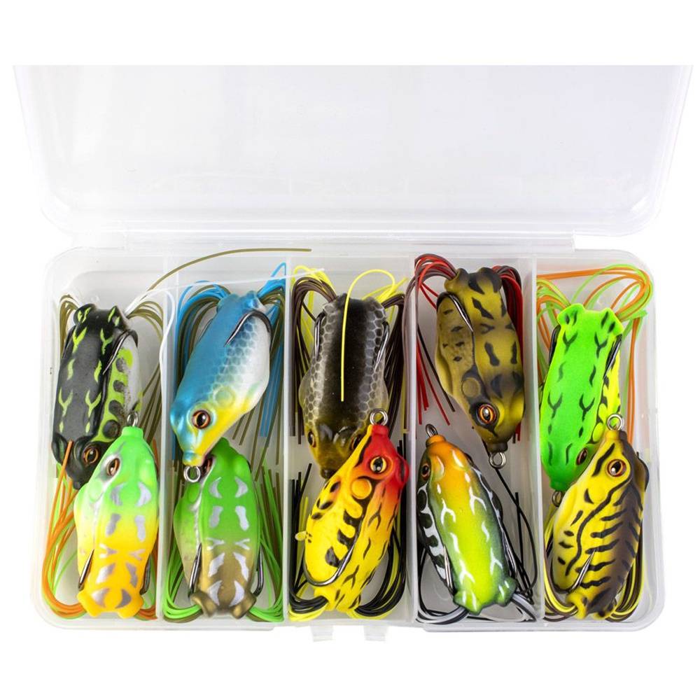 Isca Sapo Anti Enrosco: Kit 10pçs para Pesca!