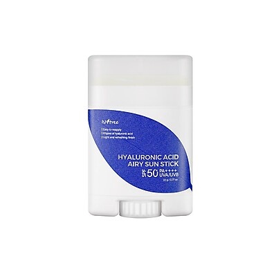 Isntree Hyaluronic Acid Airy Sun Stick: Protetor Solar em Bastão com 8 Ácidos Hialurônicos