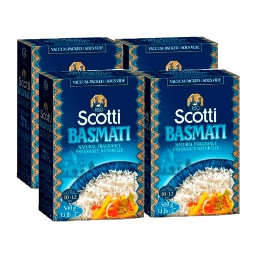 Arroz Basmati Scotti 500g Kit com 4 unidades - Importado da Italia