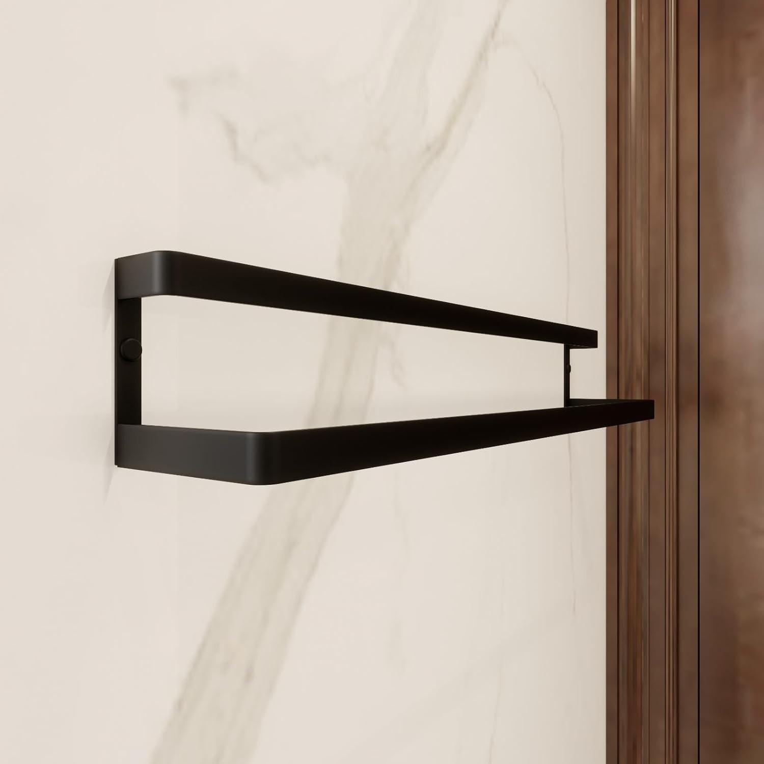 Porta Toalha Duplo 60cm Preto Design Italiano - Modernidade e Estilo para seu Banheiro