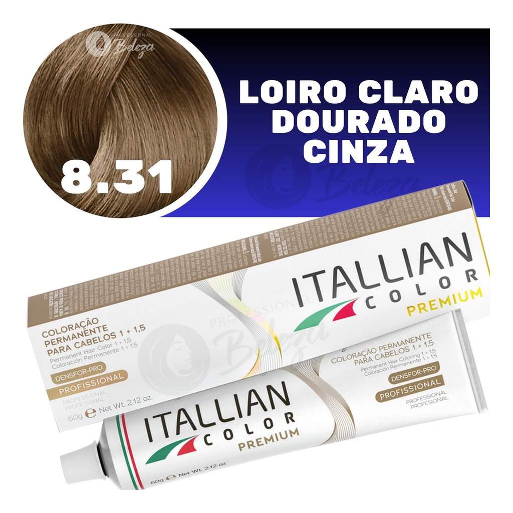 Itallian Color 8.31: Louro Claro Dourado Cinza