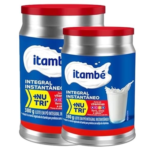 2 Latas- Leite em pó Integral Instantâneo Itambé 380g