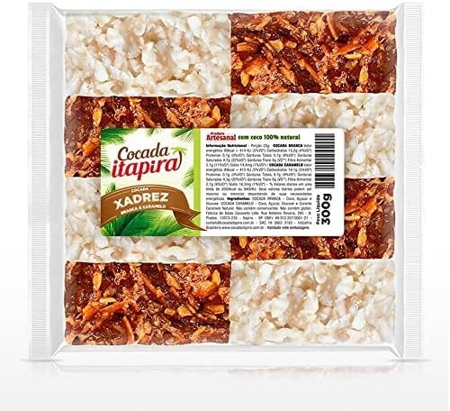 Cocada Xadrez Branca/Caramelo 300g - Itapira