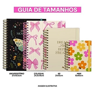 Caderno Reposicionável Flores Roxo: Organize-se Já!