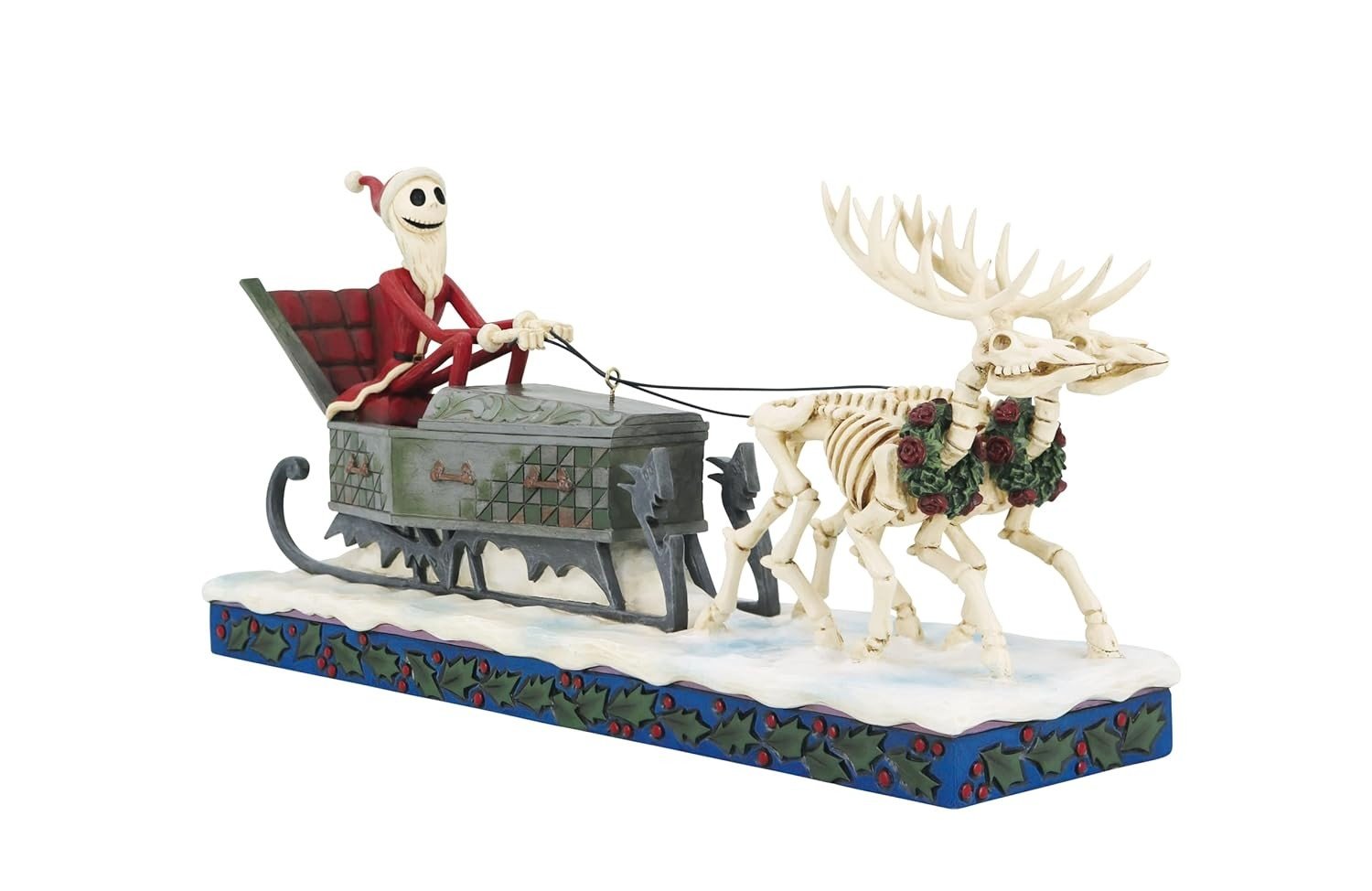 Enesco Disney Traditions Jim Shore - Papai Noel Jack em Trenó | Estatueta Coleção The Nightmare Before Christmas