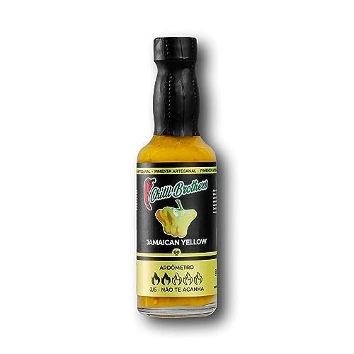 Molho de pimenta Jamaican Yellow 60ml Chilli Brothers Tradicional Artesanal Sem Glúten 100% Vegano