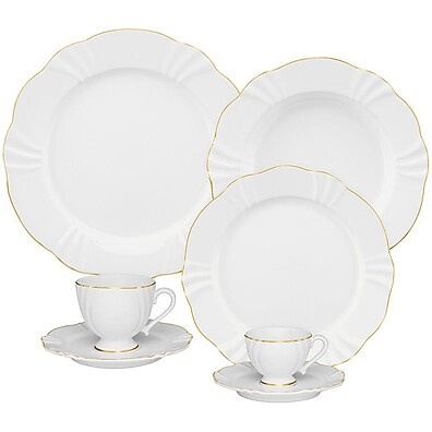Jantar Completo 42 Peças: Elegância Oxford