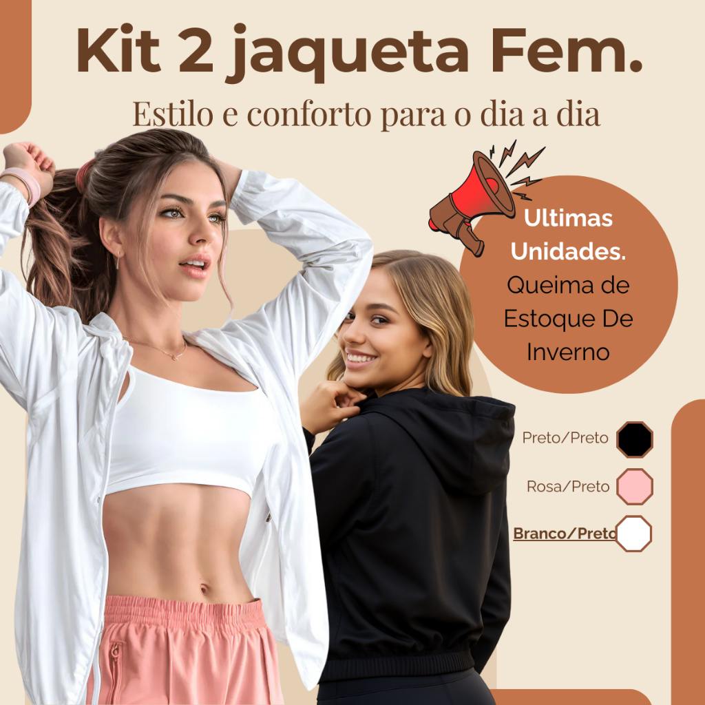 Jaqueta Corta Vento Feminina Ultra Leve com Capuz