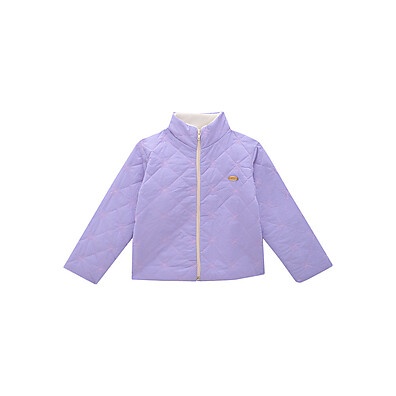 Jaqueta Infantil Puffer Matelassê Flores Milli&Nina