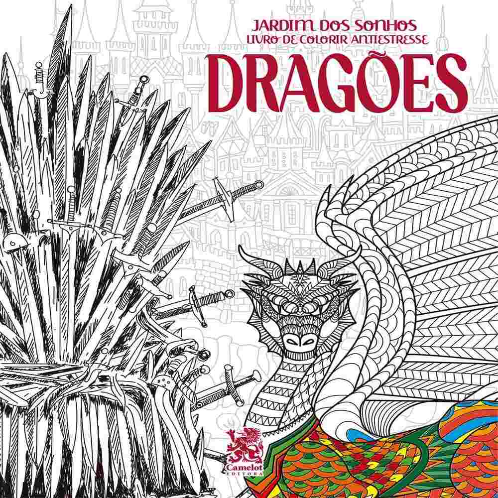 Jardim dos Sonhos Dragões: Livro de Colorir Relaxante