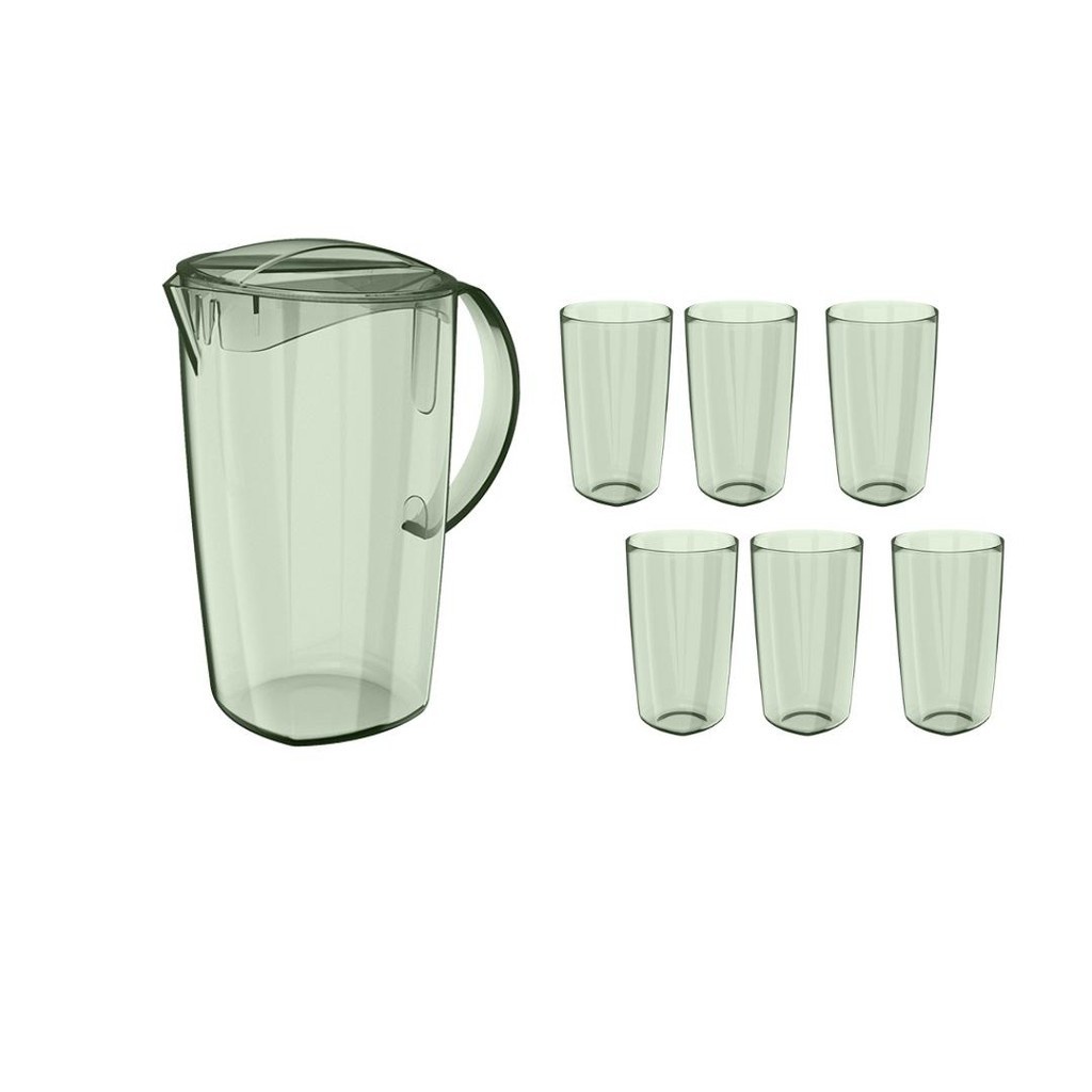 Jarra + 6 Copos Vitra: Elegância e Praticidade