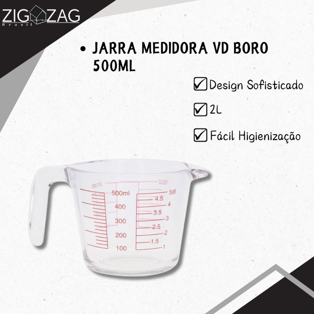 Jarra Medidora 500ml: Precisão na Cozinha!