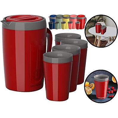 Jarra Térmica Caribe 2L + 4 Copos: Sua Bebida Sempre Perfeita!