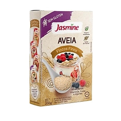 Jasmine Aveia em Flocos Finos Sem Glúten 200g – Saudável e Prática
