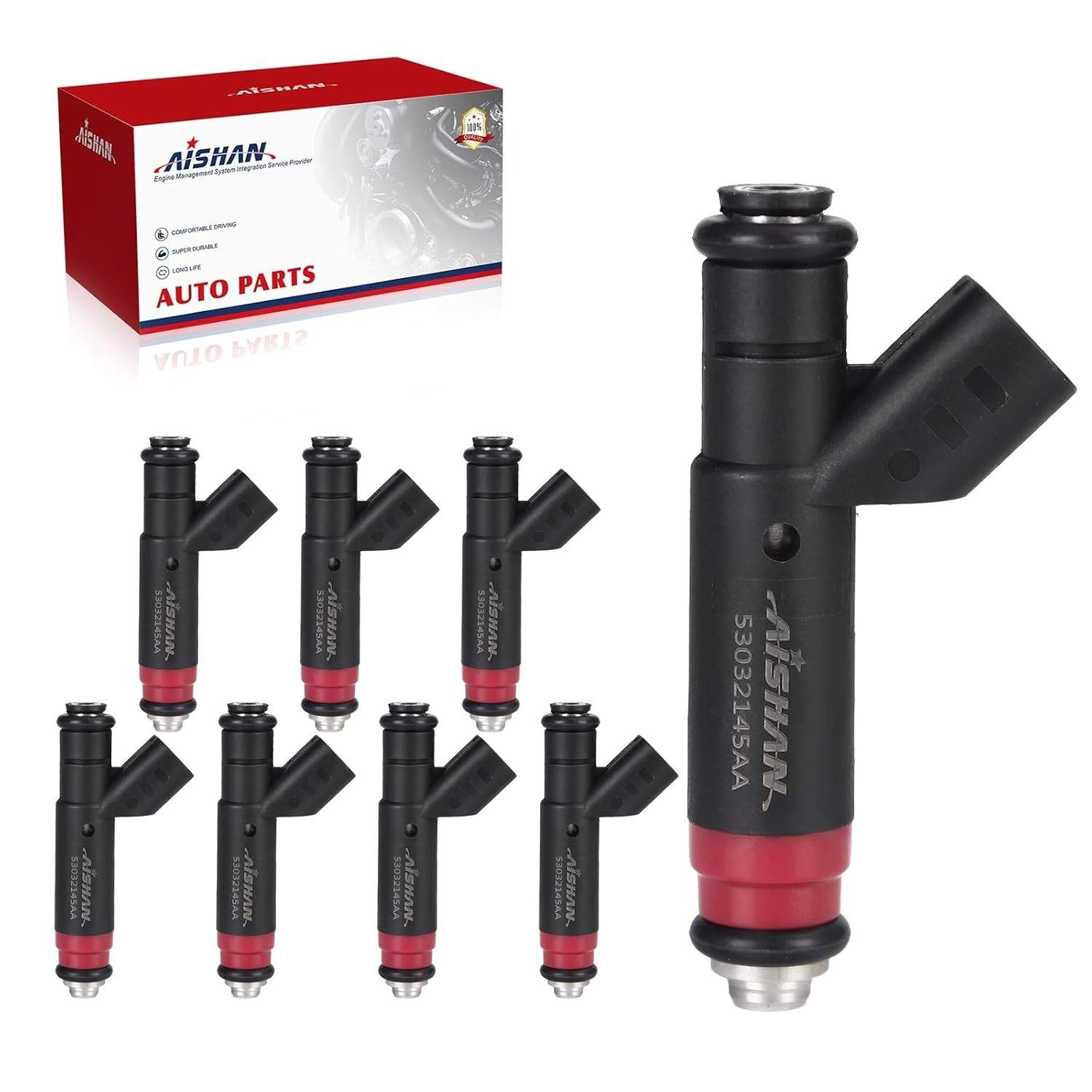 Kit 8 Injetores de Combustível 2 Furos para Jeep Grand Cherokee, Dodge Durango, Dakota e Ram V8 4.7L/5.9L (2001-2003) - Substitui 53032145AA
