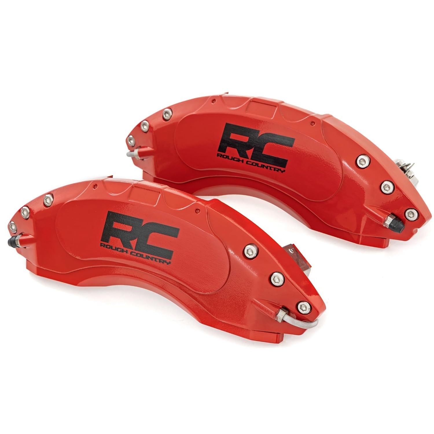 Rough Country Tampas de Pinça de Freio Vermelhas para Jeep Wrangler JK (2007-2018) - Estilo e Proteção Premium
