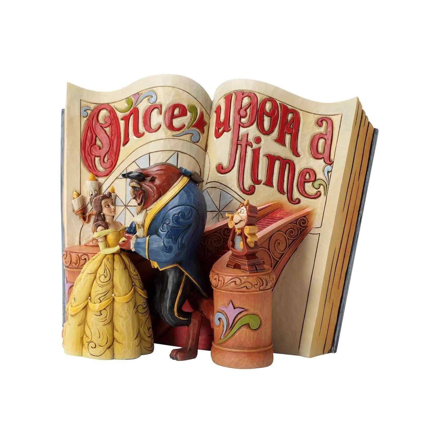Disney Traditions Jim Shore - Estatueta Bela e a Fera em Resina, 15cm