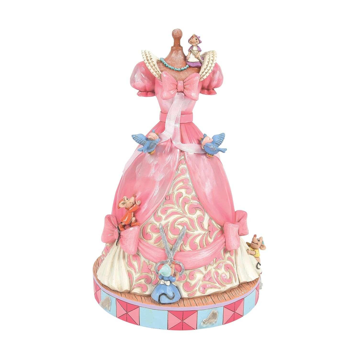 Enesco Disney Traditions Jim Shore Cinderela Rosa - Estatueta Musical em Resina Pintada à Mão