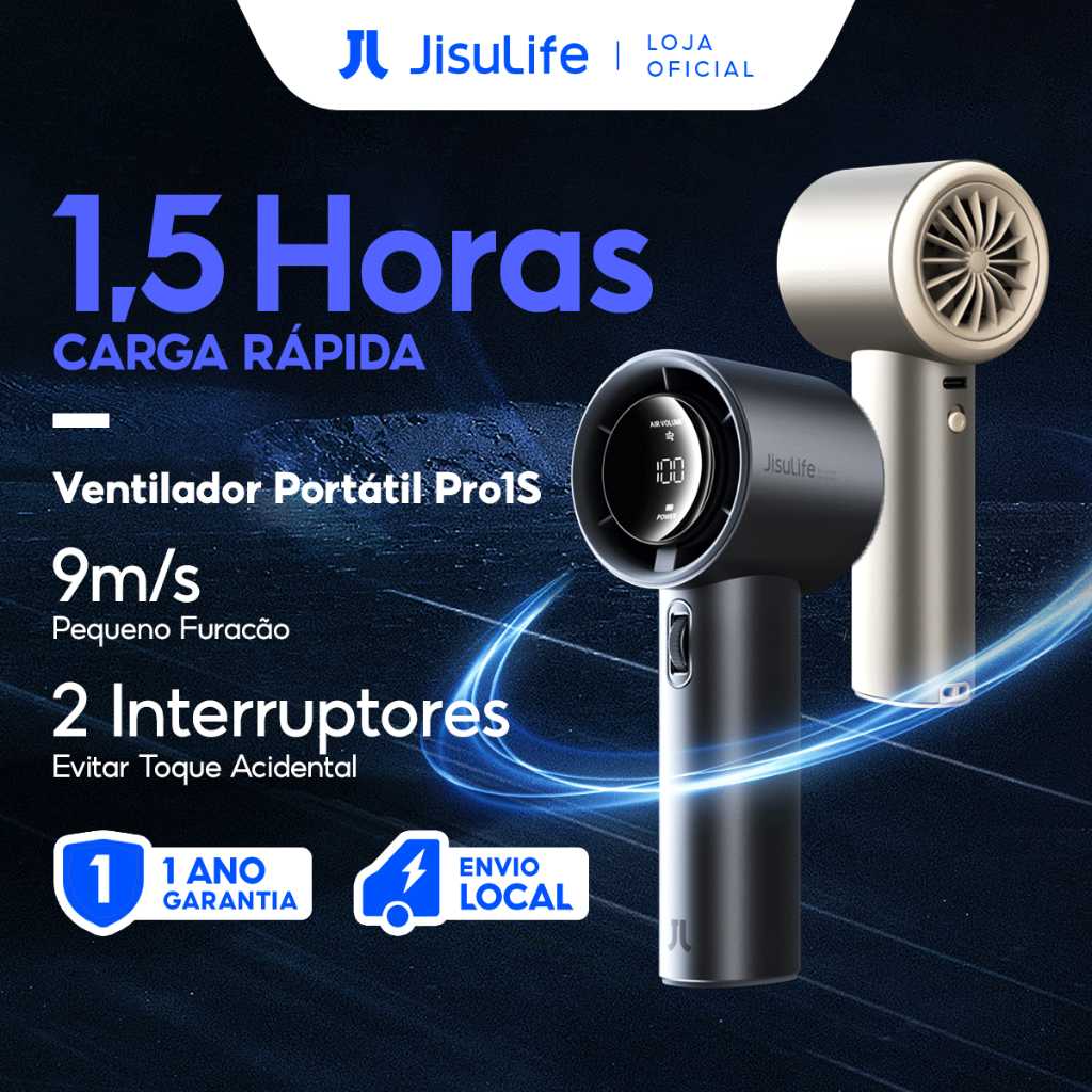 JISULIFE Pro1S: Ventilador Turbo Portátil e Potente