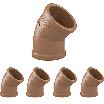 Joelho PVC 45º 25mm: Pacote com 40 Unid. Fortlev