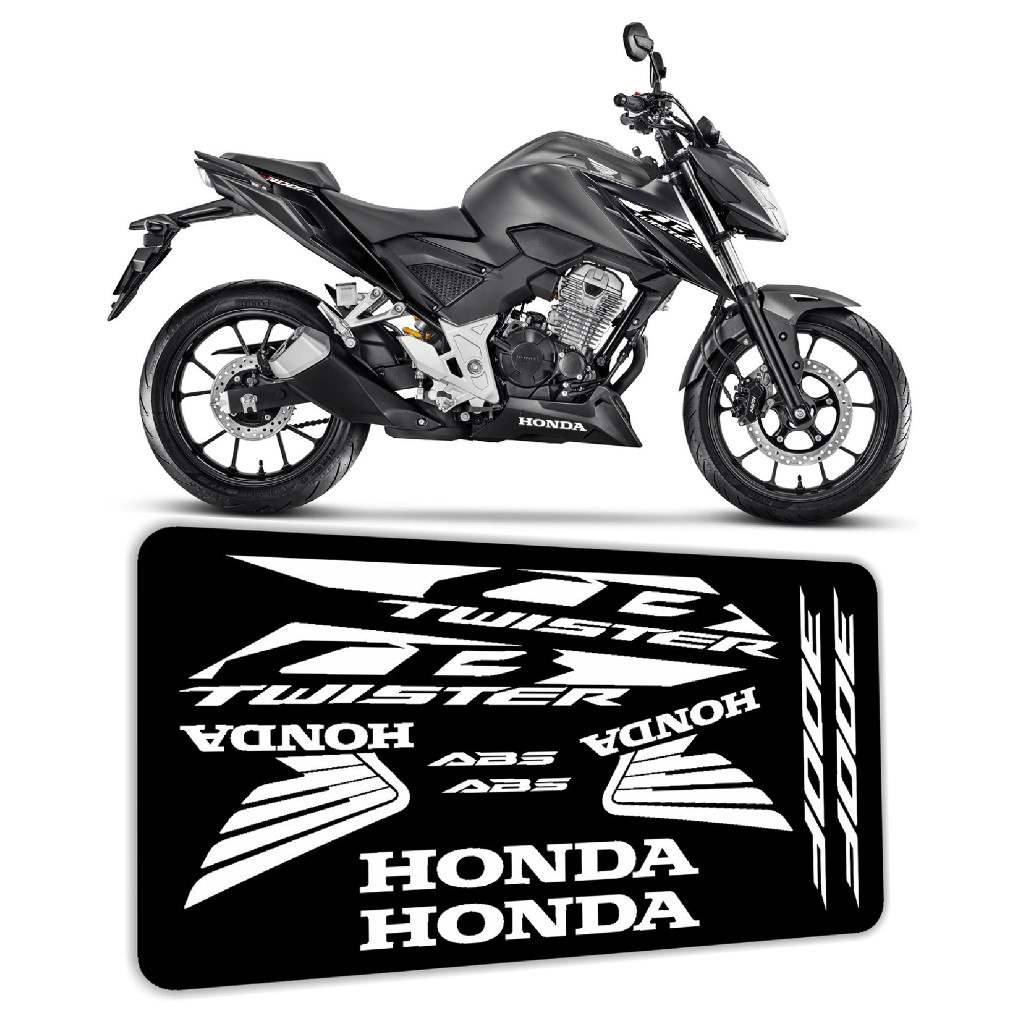 Jogo Adesivo Twister 2023/24 Branco: Renove Sua Moto