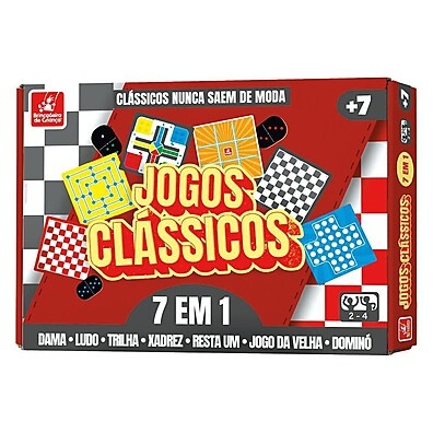 Jogo Clássicos 7 em 1: Diversão e Estratégia!