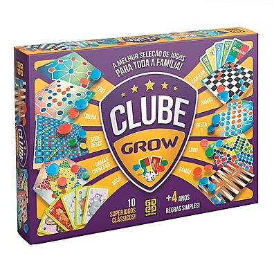 Jogo Clube Grow: 10 Jogos Clássicos em 1 Superkit Familiar