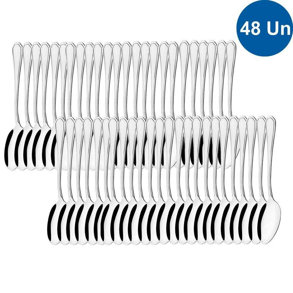 Jogo de Colheres Inox 48pçs Continental: Elegância à Mesa!