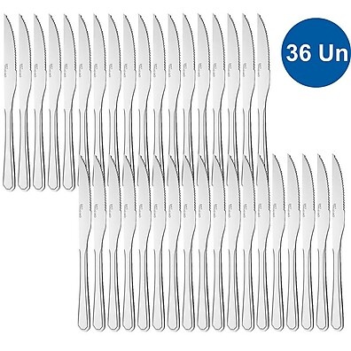 Jogo de Facas Churrasco: 36 Peças Inox Premium