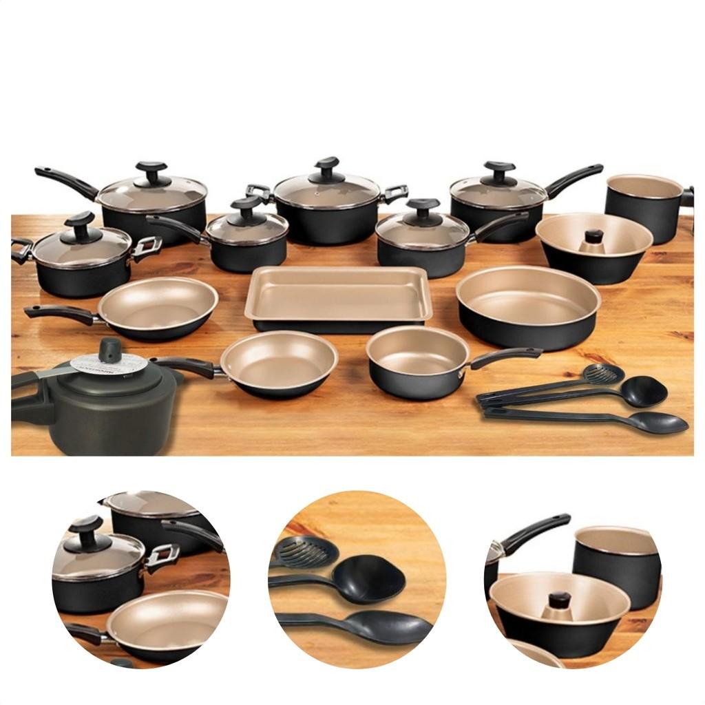 Jogo de Panelas 17 Peças: Cozinhe com Praticidade!