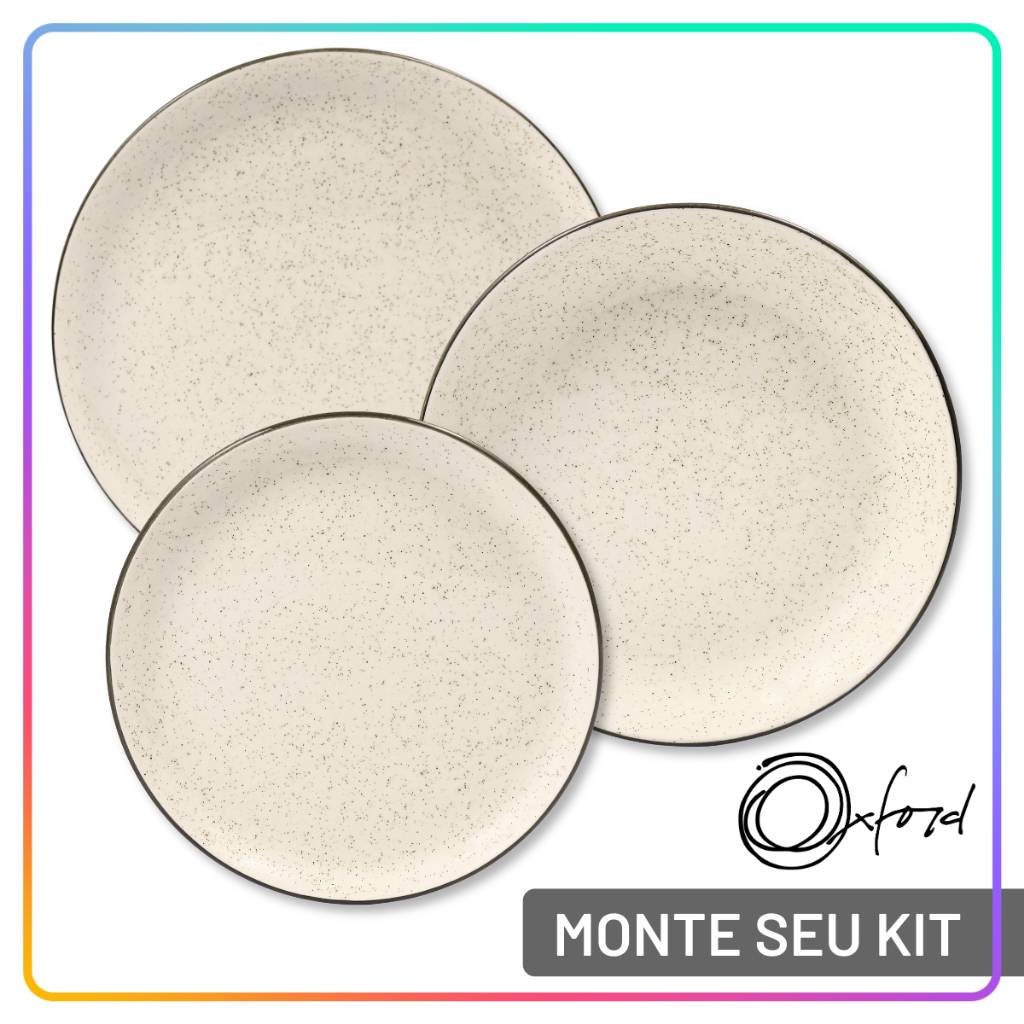 Jogo de Pratos Oxford Duna: Monte Seu Kit!