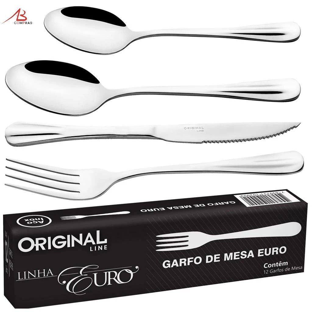 Jogo de Talheres Inox 48 Peças: Elegância à Mesa!