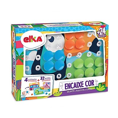 Jogo Encaixe Cor Monte e Associe as Cores Elka - Aprenda Cores de Forma Divertida!
