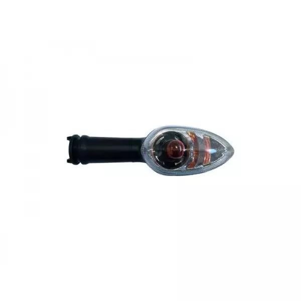 Pisca Dianteiro Fazer 250 / Factor 125/150 - Lente Cristal Lisa, Carcaça Preta (Jogo)