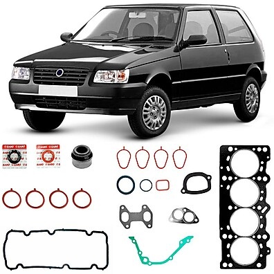 Jogo Junta Motor Fiat Uno 8v Fire 2001 a 2013 Completo Sabó