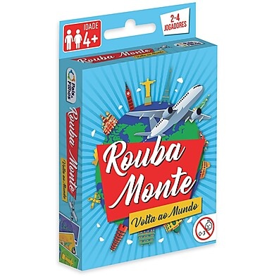 Jogo Rouba Monte Volta ao Mundo – Diversão em Família com 55 Cartas