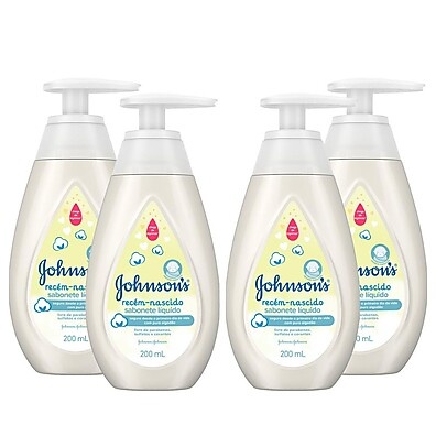 Johnson's Baby: Kit 4 Sabonetes Líquidos Corpo e Cabelo