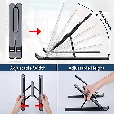 Kit 2 Suporte Portátil Dobrável e Ajustável para Laptop e Tablet Jorge