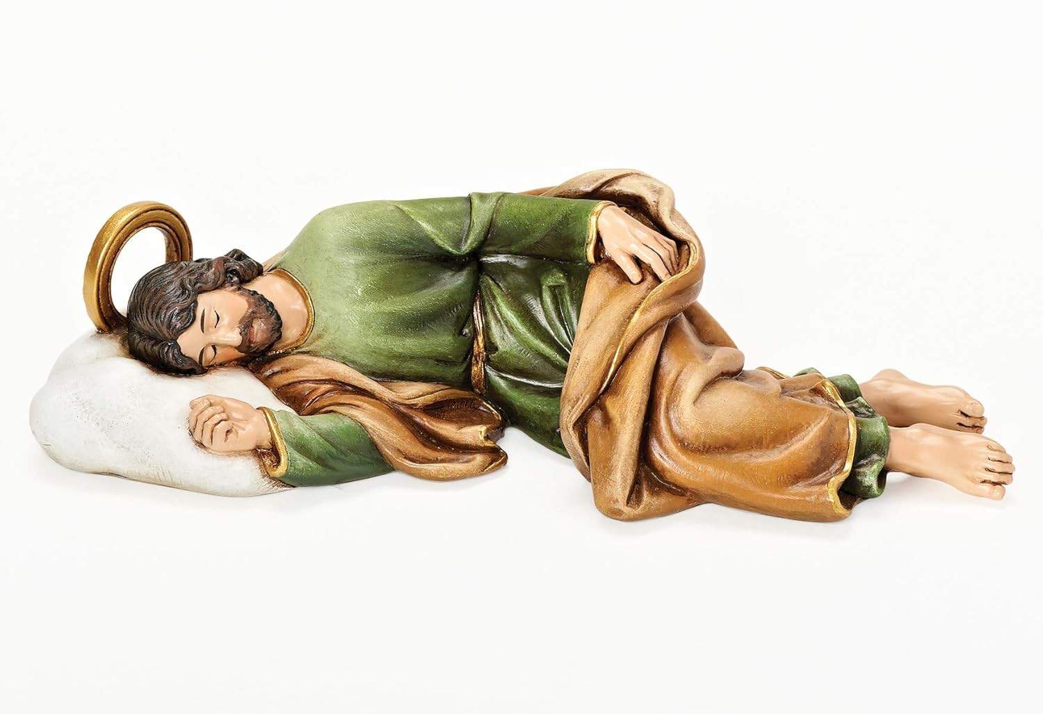 Joseph's Studio por Roman - Estatueta de São José Adormecido | Coleção Renascentista em Resina | 21 cm | Decoração Religiosa
