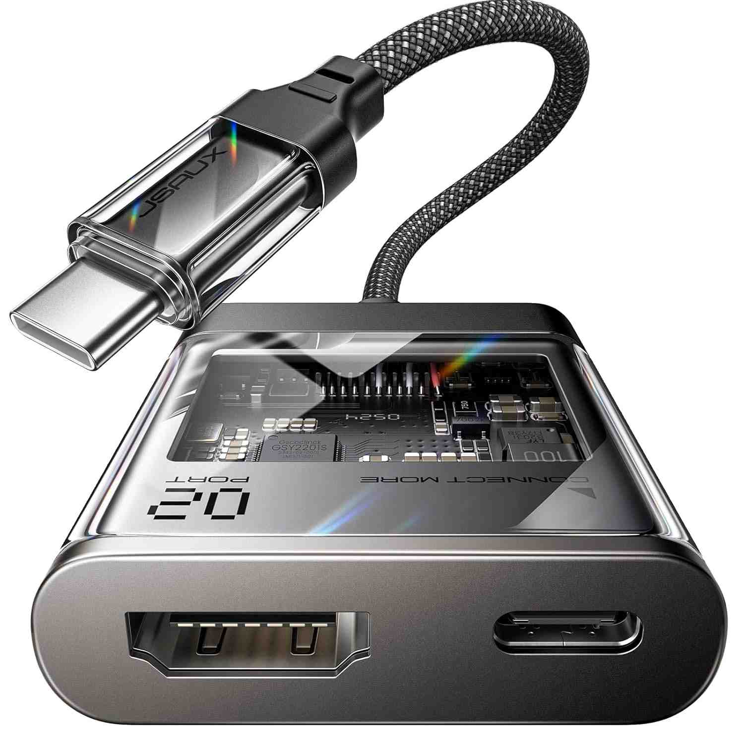 JSAUX Adaptador USB-C 4K 60Hz: Conecte seu iPhone 16/15, MacBook e mais à TV!