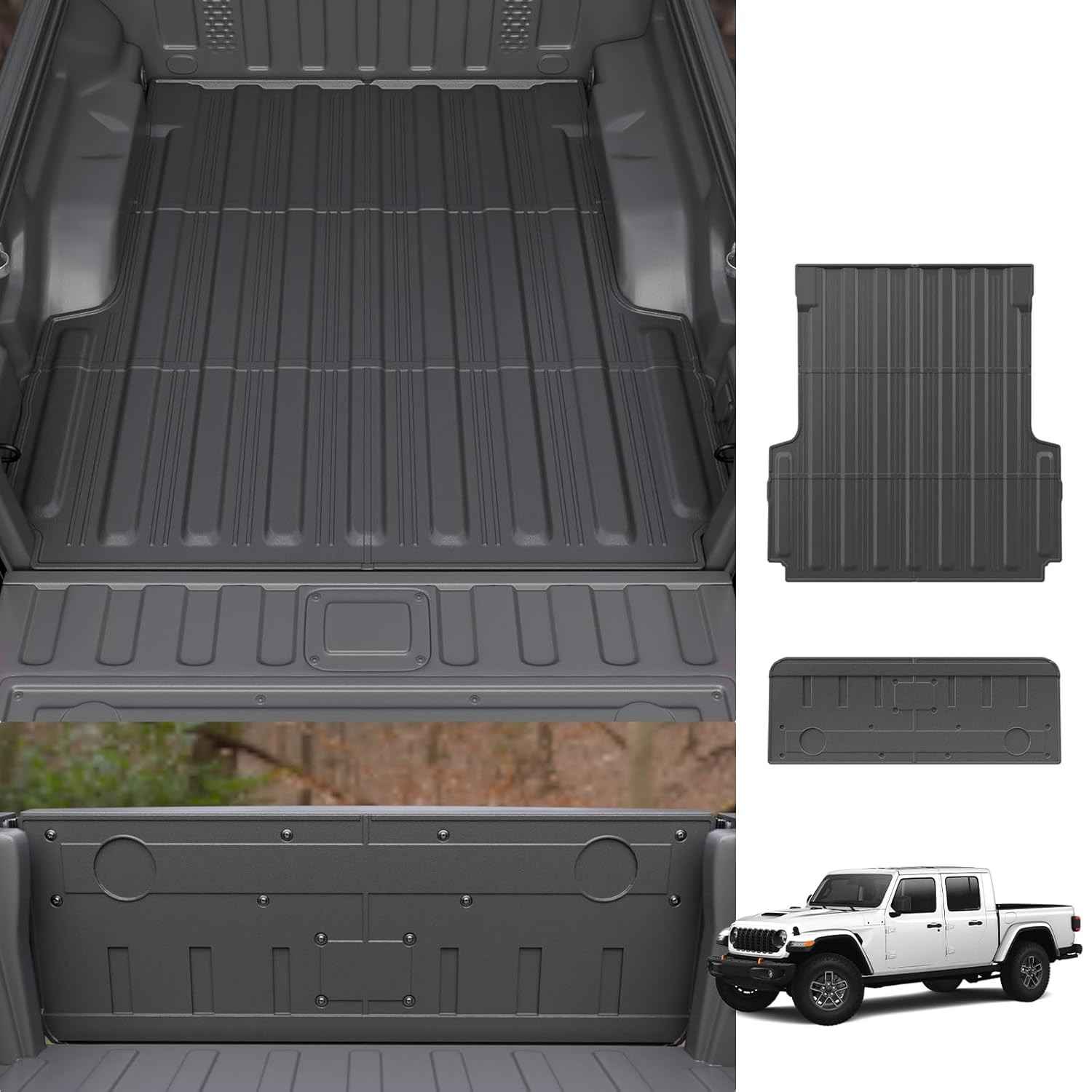 Tapete de Cama para Jeep Gladiator JT 2020-2025 (5FT) - Proteção Total All Weather TPE