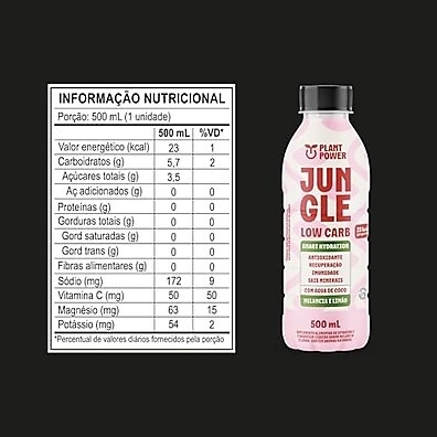 Jungle Endurance: Energia Melancia Limão 500ml