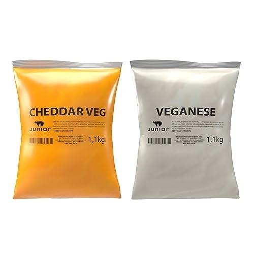 COMBO MOLHOS CHEDDAR VEGANO 1,1KG E MAIONESE VEGANESE 1,1KG JUNIOR