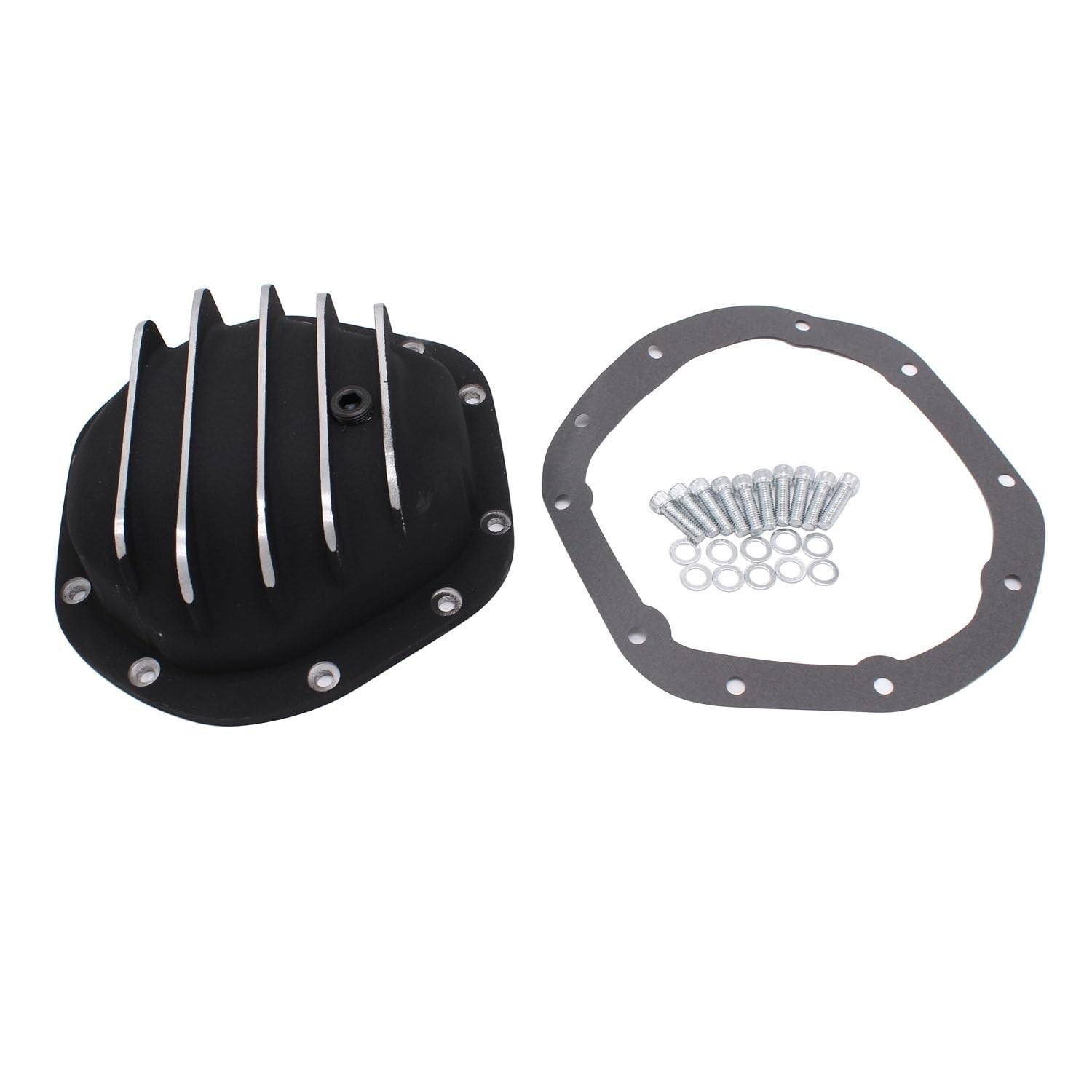 Capa Diferencial Dana 44 Alumínio Preto - 10 Parafusos | Conjunto Completo com Juntas