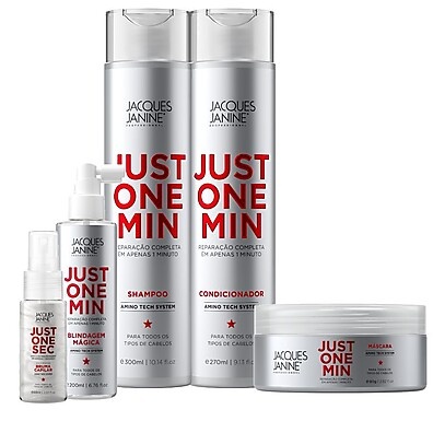 Just One Min: Kit Completo para Cabelos Lisos
