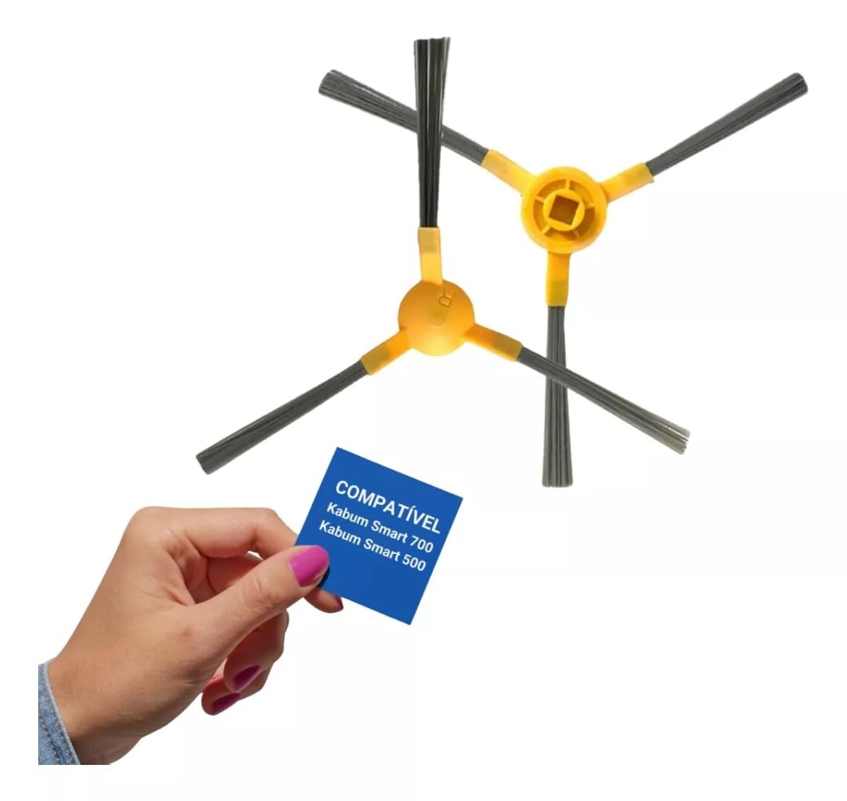 Escovas de Reposição para Robôs Aspiradores Kabum Smart 500 e 700 - Conjunto com 1 Par de Escovas Laterais Resistentes