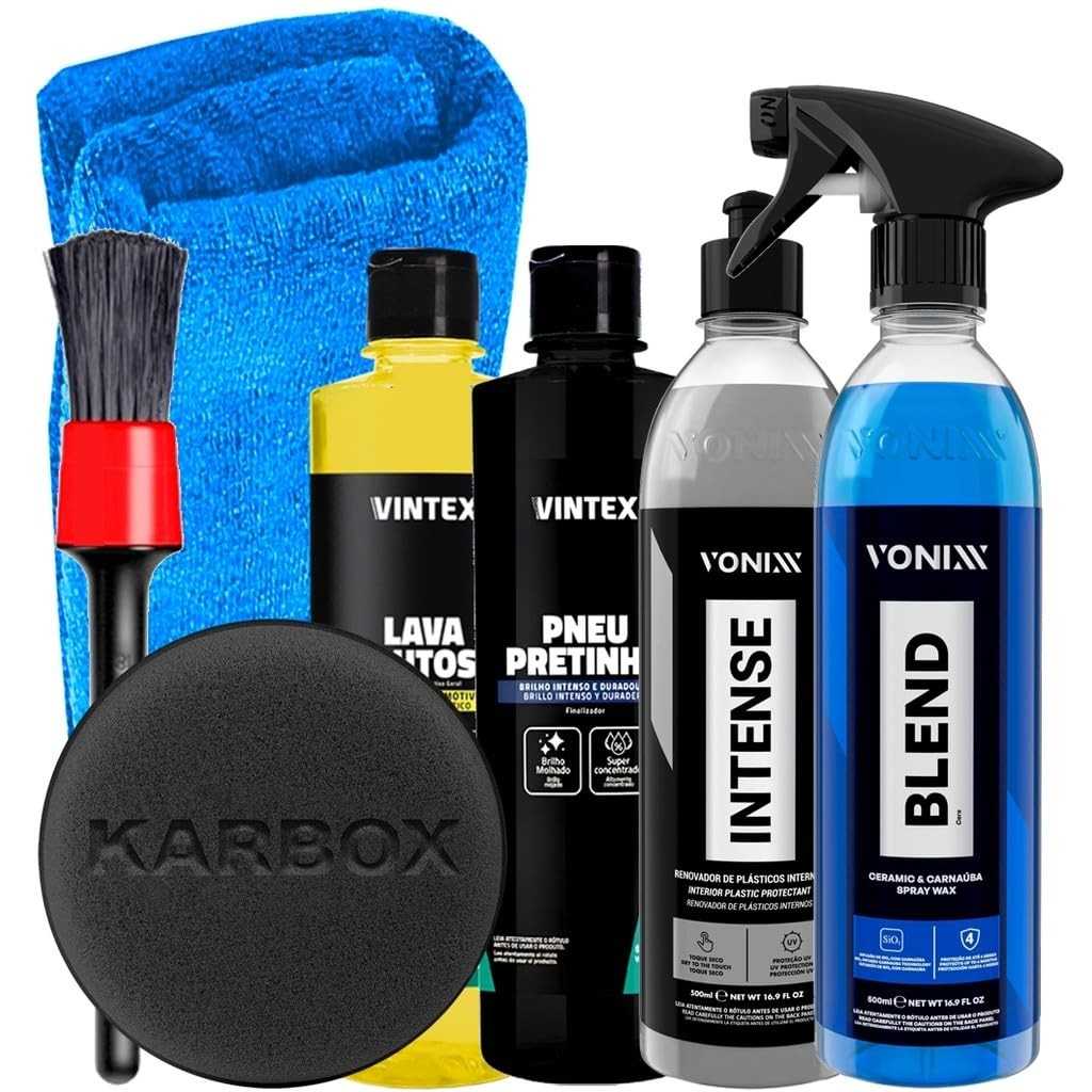 Kit Completo Lava Autos Vintex & Vonixx: Brilho Impecável + Acessórios Karbox